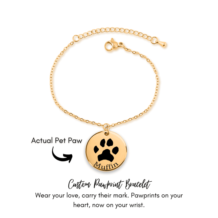 Pet Pawprint Bracelet