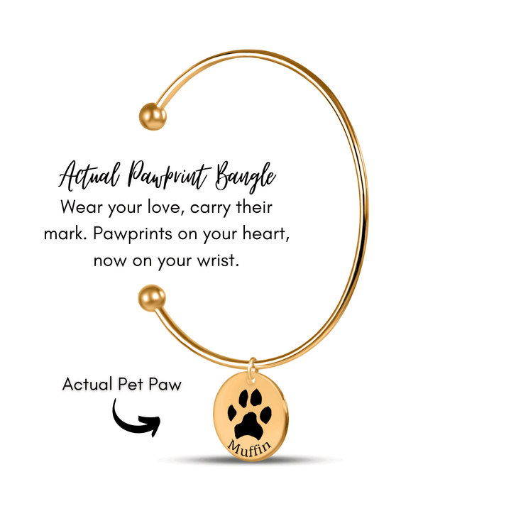 Pet Pawprint Bangle