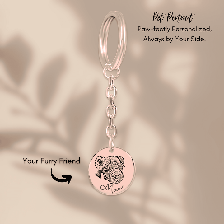 Pet Portrait Keychain