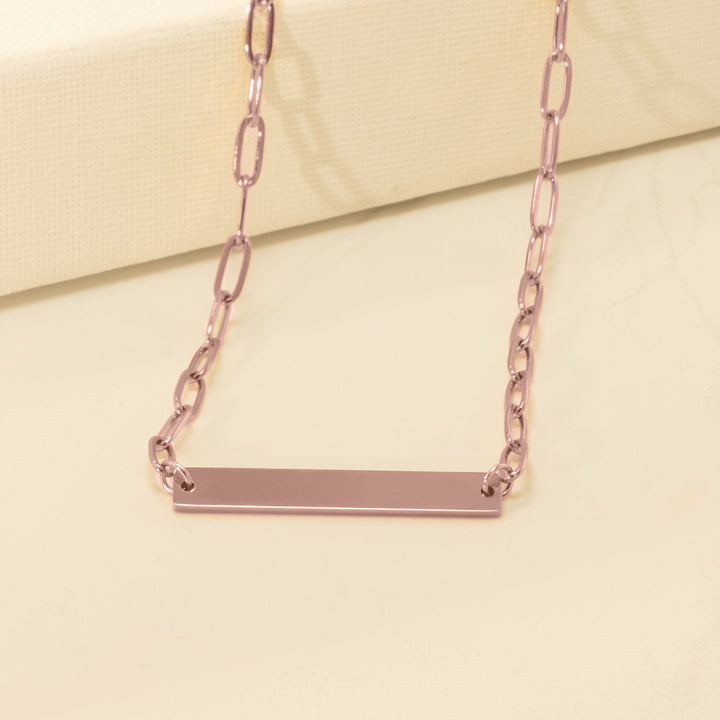 Paperclip Bar Necklace