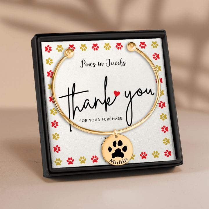 Pet Pawprint Bangle