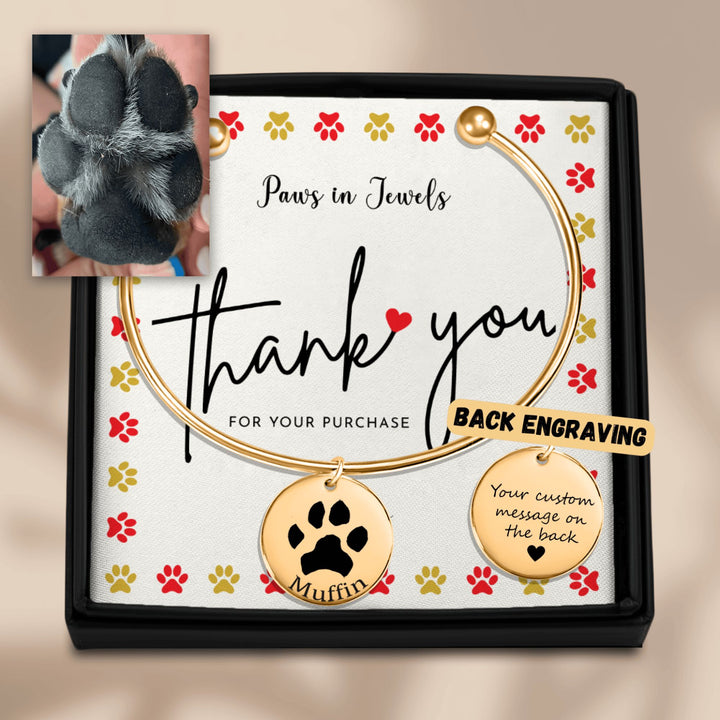 Pet Pawprint Bangle
