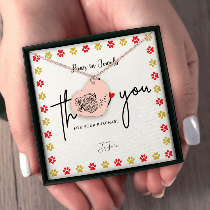 Pet Portrait Heart Necklace
