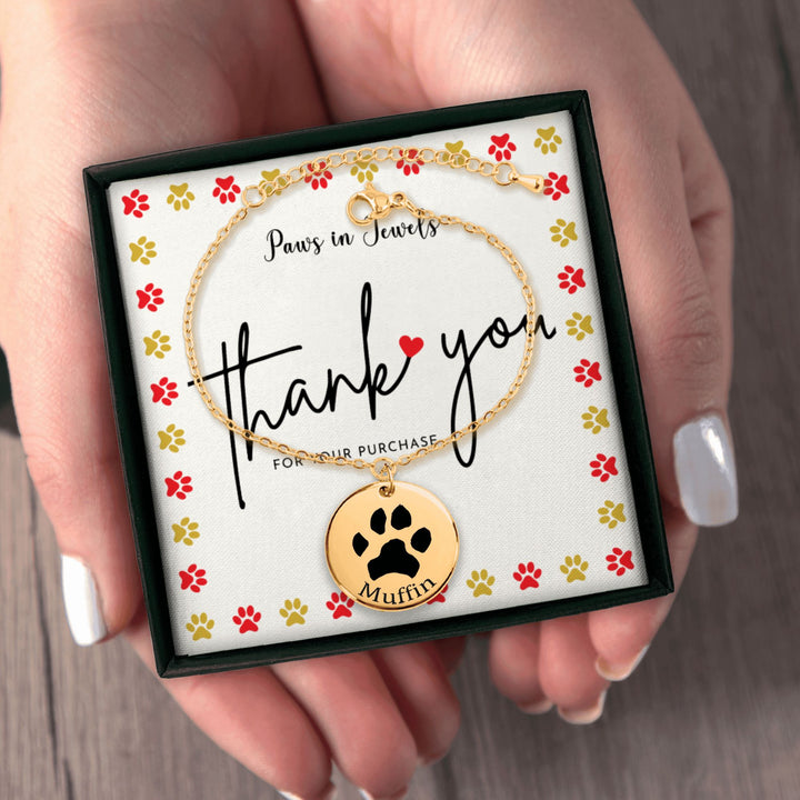 Pet Pawprint Bracelet