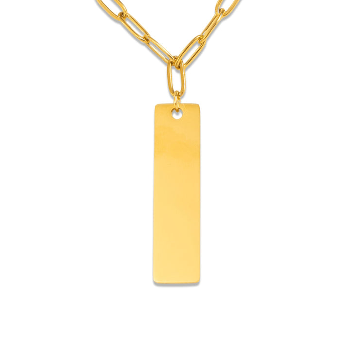 Paperclip Vertical Bar Necklace