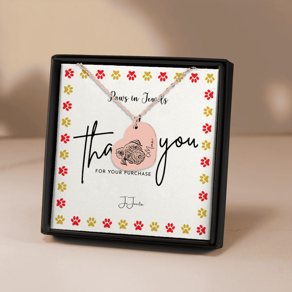 Pet Portrait Heart Necklace