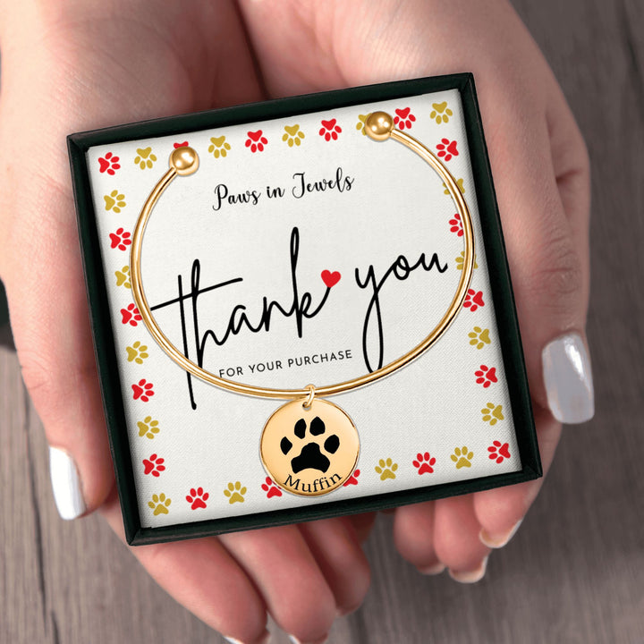 Pet Pawprint Bangle