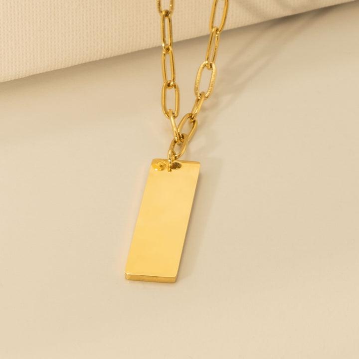 Paperclip Vertical Bar Necklace
