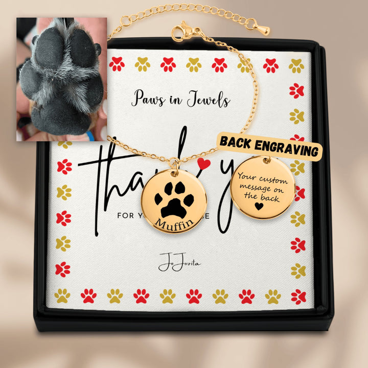 Pet Pawprint Bracelet
