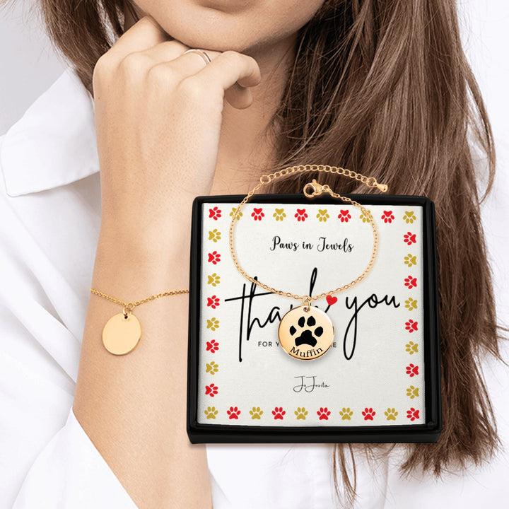 Pet Pawprint Bracelet
